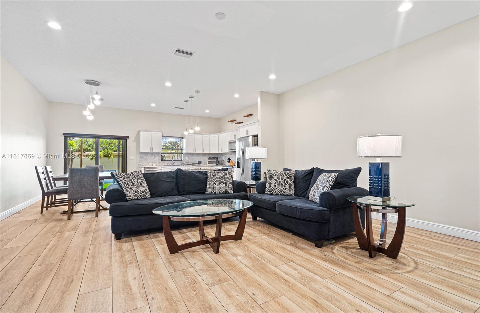This beautiful and pet-friendly townhouse, built in 2020, features high-end upgrades like custom-built-in closets in all bedrooms and a dedicated pantry for optimized storage. The renovated backyard patio includes artificial turf, and the garage has built-in cabinetry. It also has a water softener system and a reverse osmosis system to ensure water quality. The kitchen area has been improved by an amazing backsplash, astonishing lighting, and modern safety options for young kids. All the bathrooms are well-designed, fit for royalty. The floors are covered by luxurious tile on the first floor and laminated on the second, where you find a family room. The laundry room is large and equipped. This city is known for its top-rated schools, shops, and restaurants. OK to lease after 1 yr.