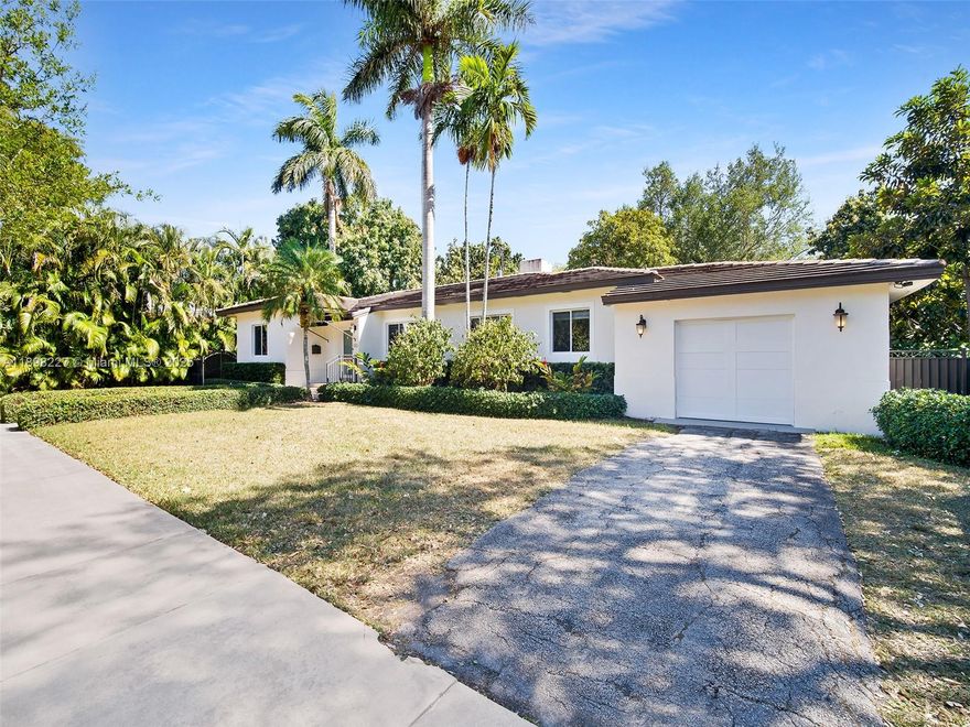 With a prime Coral Gables location, this property boasts a substantially sized lot (125x100) - The home features three bedrooms and two bathrooms and is ideally located minutes from renowned Coral Gables dining, entertainment, shopping, and iconic landmarks such as the Plaza and vibrant Miracle Mile. This property is a rare opportunity in the heart of Coral Gables to redevelop a hidden gem. Also interesting to the savvy developer or investor