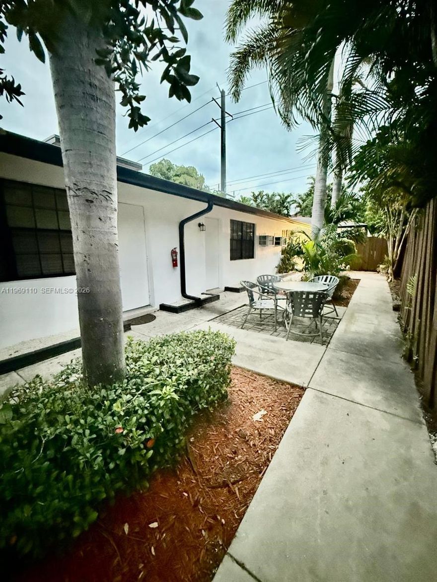 Beautifully maintained 1-bedroom, 1-bath residence located in the Ft. Lauderdale area close of Wilton Manors. This charming unit offers a bright and open layout with comfortable living spaces, perfect for relaxing or entertaining. Enjoy the convenience of a washer and dryer in place, water is include on the rent payment adding everyday ease and functionality. Ideally situated near shopping, dining, and vibrant nightlife, this property combines comfort, convenience, and an unbeatable location. A wonderful place to call home!
