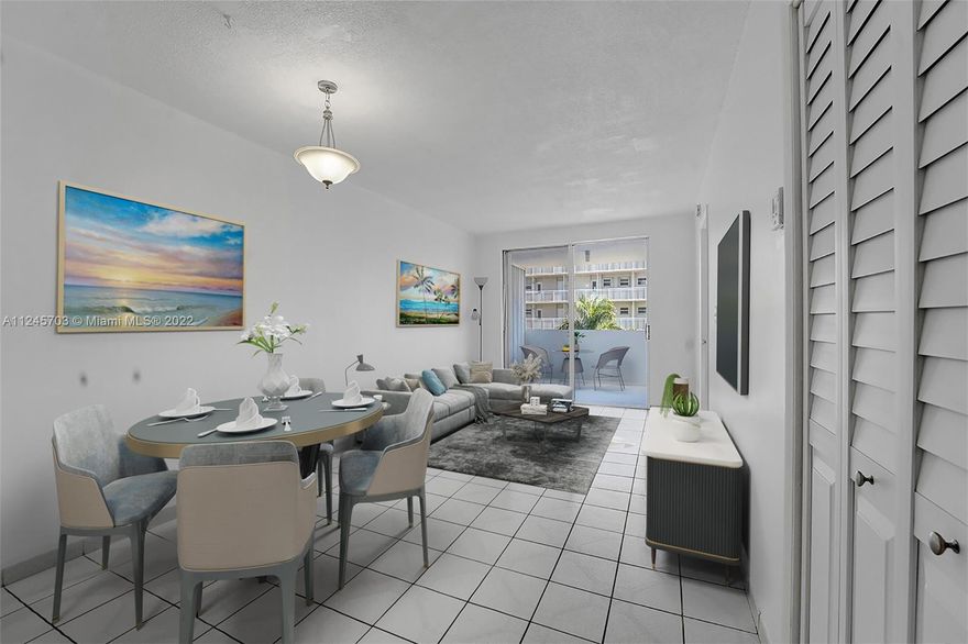 Look no further! Great value for a 2 bed / 1.5 bth in one of the most sought out locations in Miami Beach. Unit has been freshly painted and updated. New AC & water heater. Renovated kitchen, walk in closet, hurricane shutters, and one assigned gated parking space with a spacious private balcony overlooking Lincoln Road and bay. Perfect for entertaining. Enjoy all the great restaurants, shops, movie theaters. Best of all; walk or bike ride to the beach.
