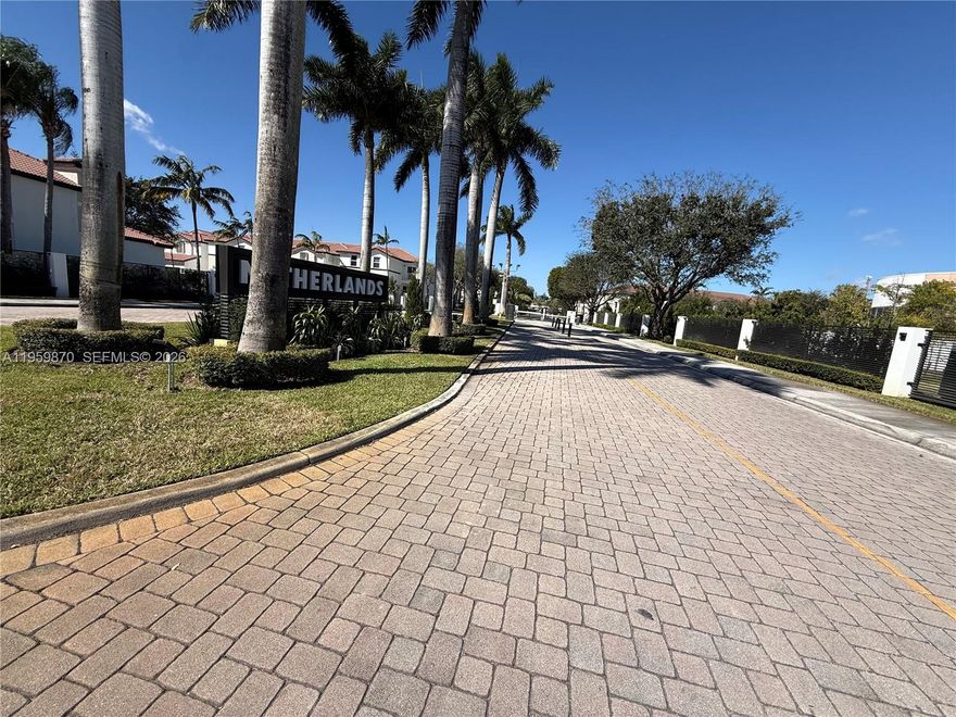 Amazing Coach home located in the gated and exclusive community of Netherlands at Doral. This spacious residence features 3 bedrooms plus a huge loft that can be easily converted into a 4th bedroom, media room, or playroom, all conveniently located upstairs, along with 2.5 bathrooms, including a half bath on the first floor.The first floor offers an excellent layout. As you enter, you are welcomed by a formal family area to your left, while straight ahead you’ll find the main living room highlighted by an open wood and steel staircase that creates a beautiful focal point. Adjacent is the kitchen with its dining space, providing a seamless flow ideal for everyday living and entertaining. Tile flooring runs throughout the first floor, while the second floor is finished with carpet.The kitchen features granite countertops, wood cabinetry, and stainless steel appliances under 3 years old. The washer and dryer are also under 3 years old, and the A/C unit is under 5 years old. The roof has been recently pressure cleaned, and the exterior was just professionally painted, enhancing curb appeal.This property is in mint condition and offers a driveway that fits three cars, in addition to a 2-car garage. Enjoy the private backyard patio, fully decked for low-maintenance outdoor living.
Low HOA of $310/month includes access to the Island at Doral Club House.