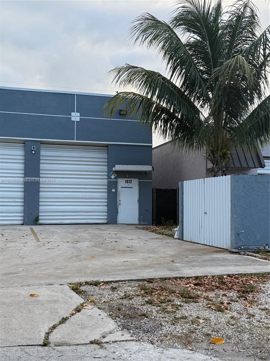 Warehouse/office building in Miramar, just off Pines Blvd, at 1812 SW 100 Avenue, near I-75. The existing buildout is mostly warehouse. It consist of approx. 1,200 sqft warehouse with 1 roll-up door. The building is in excellent condition and has 16 ft clear ceilings and roll-up door. B-3 zoning excludes automotive uses.