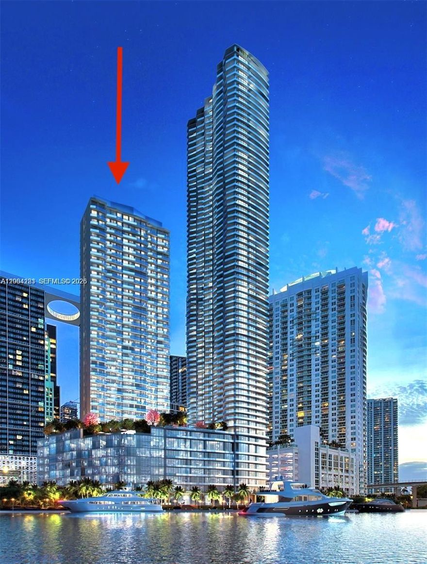 Brand new, never lived in before, 1/1 at the highly anticipated and coveted Viceroy Brickell! Be the first to unwrap brand new appliances and enjoy all freshly completed 862 sqft of living area - the largest 1 bedroom the building has to offer! Custom closet and blinds freshly installed! Enjoy views of the Brickell River and partial bay views from your private balcony. Viceroy is the newest building in Brickell; offering not just an incredibly central location but the finest amenities the zip code has to offer - including a fully equipped gym, spa, pool complete with towel service, billiard and game room, full bar, private bar, cafe, and race simulator. Unit comes with complimentary valet!