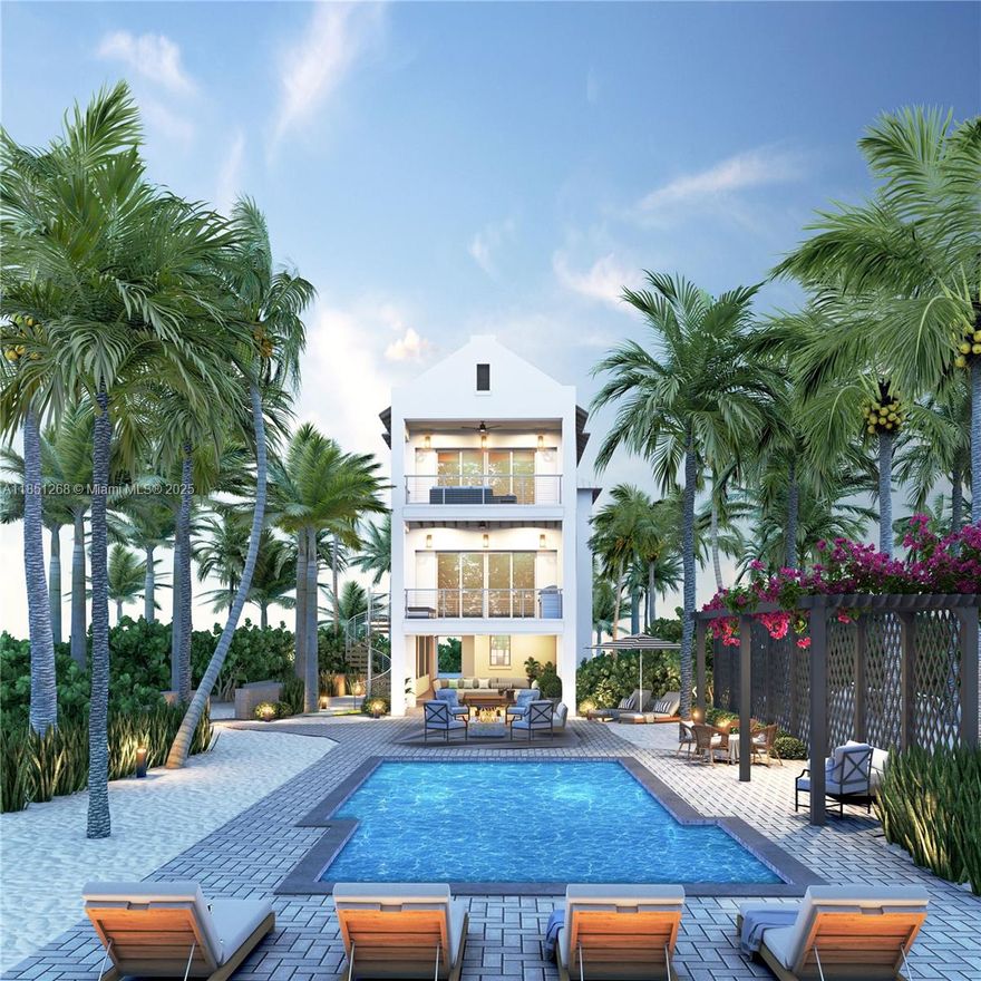 SeaGlass Cove is a brand-new luxury, gated island community located in the heart of the Florida Keys adjacent to Duck Key. A rare find of just 14 new construction residences offering four and five-bedroom floor plans all with direct Atlantic Ocean views, a resort style pool, pickleball court, sandy beach, and the flexibility of a weekly rental. This home is the only one of the fourteen homes that features a private pool and a larger lot. The first floor offers a private two car garage and covered cabana with spacious outdoor living space that leads out to the private beach and pool.