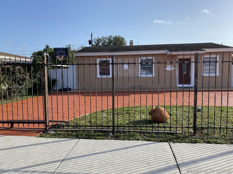 Corner lot conveniently located near Saint Thomas University, Palmetto Expressway, and Opa-Locka Airport. Freshly painted with high end appliances, newer A/C unit, granite countertops, laundry room, Tankless water heater, 3 bedrooms 1 1/5 bath, covered terrace with enough room to entertain your guests. Property is completely fence. The property is in the process of a complete roof replacement with approved permit from the city of Miami Gardens.