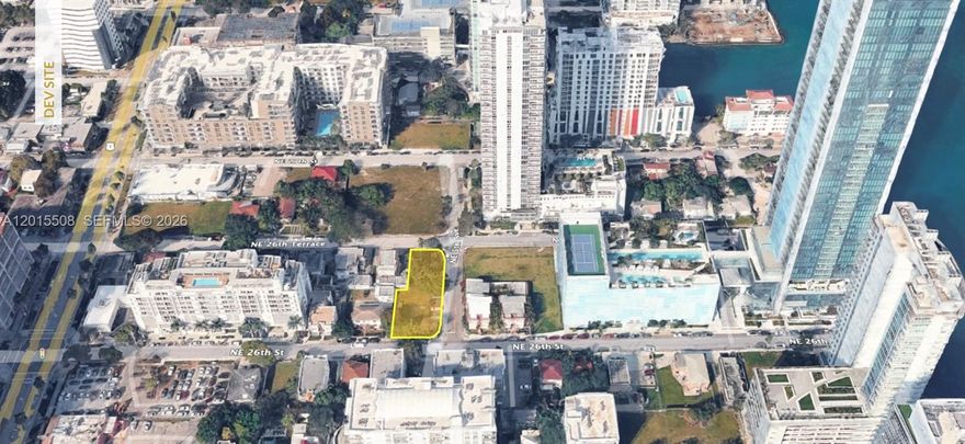 Positioned one block from Biscayne Bay, the offering consists of two lots totaling 13,195 SF, with the potential to assemble with contiguous parcels for a larger-scale development play. 

The site is surrounded by premier luxury towers including Missoni Baia, Bay House Miami Residences, and Onyx on the Bay, reinforcing its high-end positioning and proven absorption.

Zoned T6-36a-L, the property allows by right up to 17.9 units and 141,024 SF of buildable area, with the ability to increase density by up to 40% in FAR and 100% in unit count through Public Benefit incentives—creating a highly efficient vacant site with significant upside.

Strategically located between the Miami Design District, Midtown, Wynwood, and Downtown, the site benefits from immediate access to Miami’s primary economic and lifestyle drivers.

As of early 2026, Edgewater has experienced approximately 4%–7% year-over-year growth in residential sales price per square foot, driven by continued luxury development and strong buyer demand. This trend is expected to persist as the submarket approaches full build-out and developable land becomes increasingly scarce.