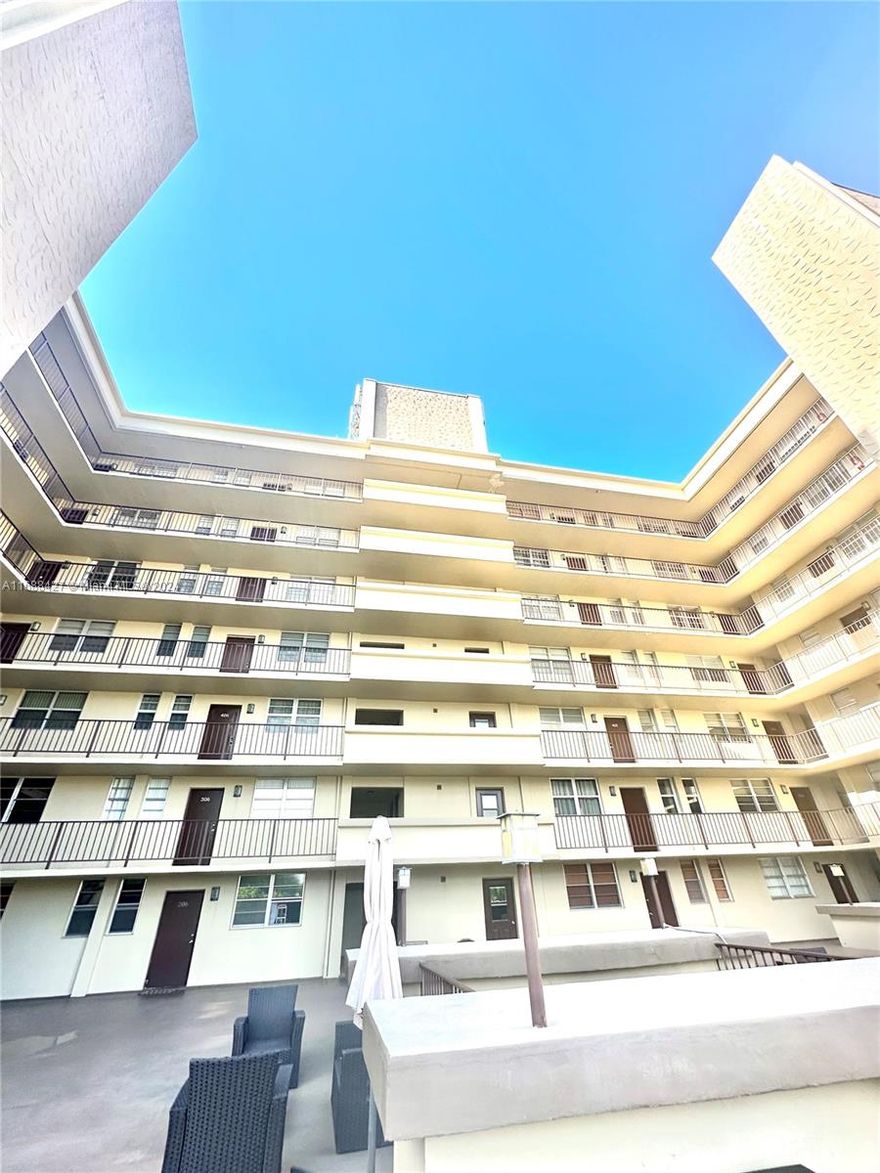 *REDUCED FOR A QUICK SALE!* No Rental restrictions! INVESTORS WELCOME! Large 2 Bedrooms, 2 Bathrooms+enclosed den/office, living - dining area, small family room.  Laminate and tile floors.  Hurricane proof windows, newer stainless steel refrigerator, granite counters, large pantry closet, walk-in her/his closet, & plenty storage. AC installed in 2022 and water heater in 2023. This condo has access to a large terrace perfect to enjoy this beautiful Florida weather. Assigned covered parking. Centrally located few blocks from ArtsPark at Young Circle, Downtown Hollywood, entertainment, restaurants.  Aventura mall is only 10 min. away.  All ages welcome.
