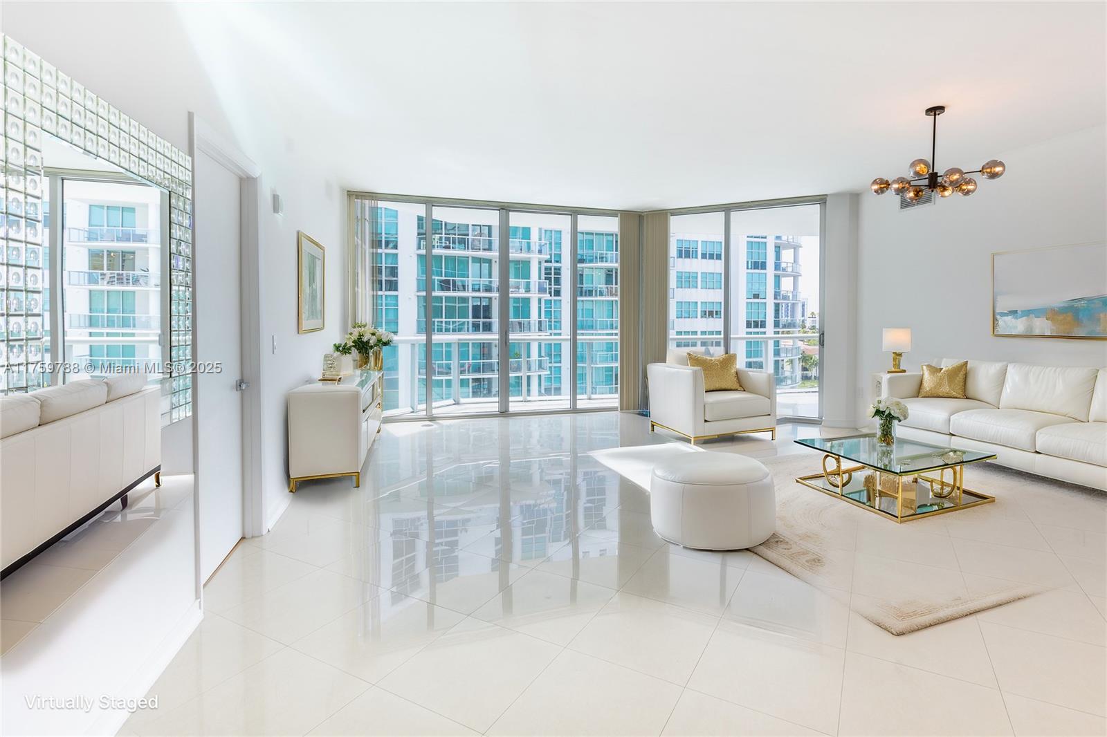 This stunning 2-bedroom, 2.5-bathroom condo is located in Atrium building. One of the newest building in Aventura, build in 2007. Modern, elegance of open floor plan with beautiful ceramic tile floors through the main living areas. Large windows, floor to celling bring natural light and offer breathtaking views of the Intracoastal. The Atrium has everything: heated pool, sauna, steam room, gym, jacuzzi, playground,24 h concierge and security. Atrium condo has an excellent location. We are close to Founders Park where you can play tennis, pickleball, have zumba and yoga classes. It's a walking distance to shops, restaurants, golf course. Best ranking school. Just minutes from Sunny Isles Beach, Aventura Mall, and Fort Lauderdale Airport.