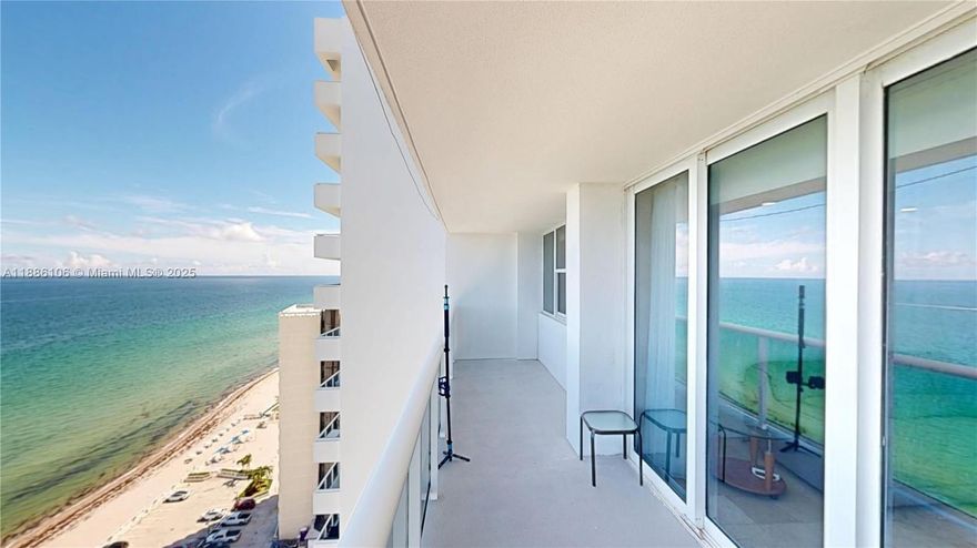 Enjoy stunning, unobstructed ocean views from this beautifully maintained residence at Parker Tower, located directly on the beach in Hallandale Beach. This spacious 2 bedroom, 2 bath unit features a private balcony overlooking the Atlantic Ocean, allowing for spectacular sunrises and soothing sea breezes year-round.
The building is undergoing significant renovations and offers full resort-style amenities including: Direct Beach Access, heated pool, 24/7 front desk & security, Fitness center, On-site management, assigned parking, sauna, game room, club house. Close to Aventura Mall, casino, airport, shopping centers etc...