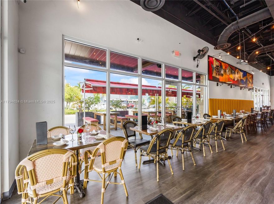 Beautiful, turn-key Italian restaurant in prime location next to a high-end cinema. Features include a wood-fired and gas pizza oven imported from Italy. Enjoy the charm of a spacious dining area accommodating 64 guests, complemented by a picturesque outdoor patio that seats 56 under automated umbrellas, with the potential to add 20 more outdoor seats, enhancing the alfresco experience, and a 10-seat full bar. Open-concept kitchen with 15-ft hood, fully equipped with commercial-grade appliances, walk-in cooler/freezer, storage, and office. Approx. 2,500 SF. Currently open for dinner only (3–9 PM). Huge upside potential by adding lunch and delivery services. Real estate may also be available."