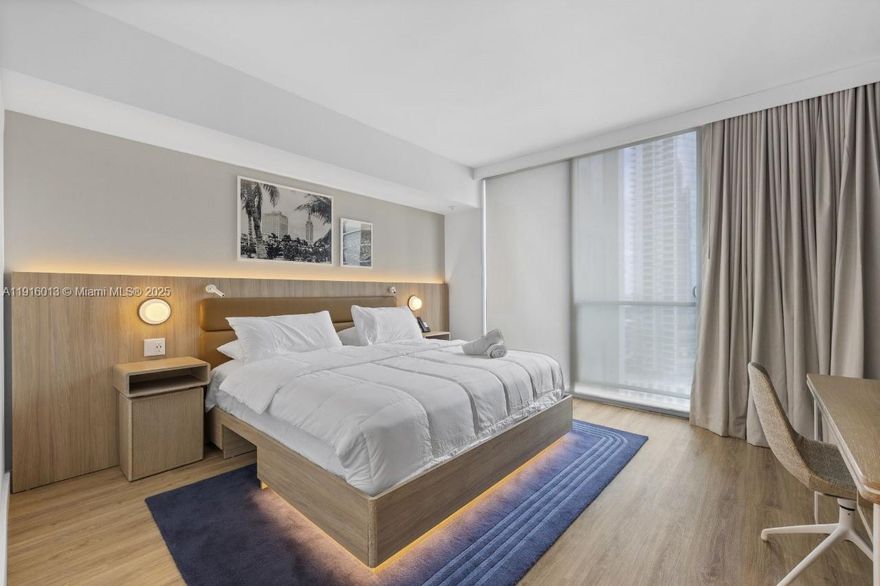 Fully furnished investment studio, ready to generate income. Enjoy access to over 70,000 sq ft of luxury amenities, including a rooftop pool, gym, and multiple restaurants, backed by 24/7 concierge.

Prime location steps from the Kaseya Center, Brightline, shopping, and nightlife. Offers full flexibility for short-term rentals (days, weeks, or months).