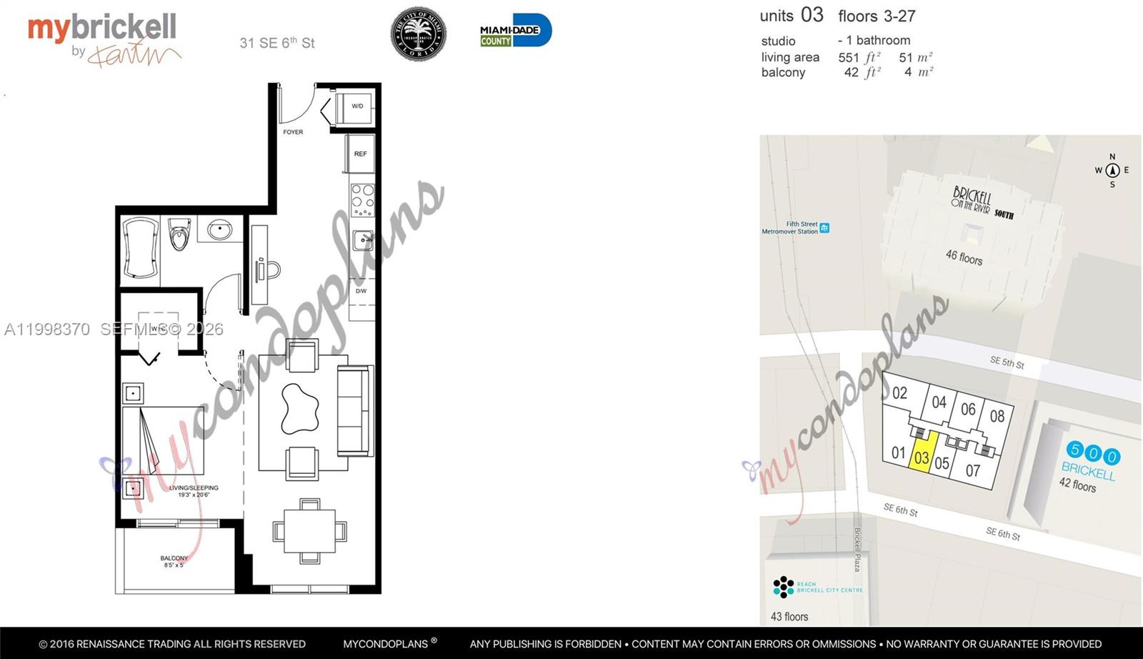 MYBRICKELL CONDO - Residential Lease