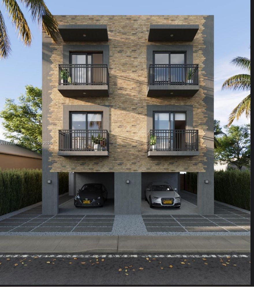 Zoning: T4-L – low-scale mixed-use / multifamily, limited commercial. T4-L is one of the Miami 21 zones that qualifies as a mixed-use/commercial district under the Live Local Act (SB 102). Photos are projected plans.