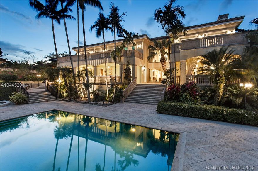 Immaculate 2 story 13,212 SqFt estate sitting on a 82,388 SqFt private waterfront lot, located in the prestigious guard gated Journeys End. This Spanish style house boasts 6 bedrooms, 7 full baths and 2 half baths along with 2 spare rooms for an office or study, 5 & 3 car garage, and a private maids quarters with kitchenette, 2 bedrooms and 1 full bath. Loaded with features such as a full house generator, motorized shutters, gym, sauna, ample storage, basement and elevator to name a few.