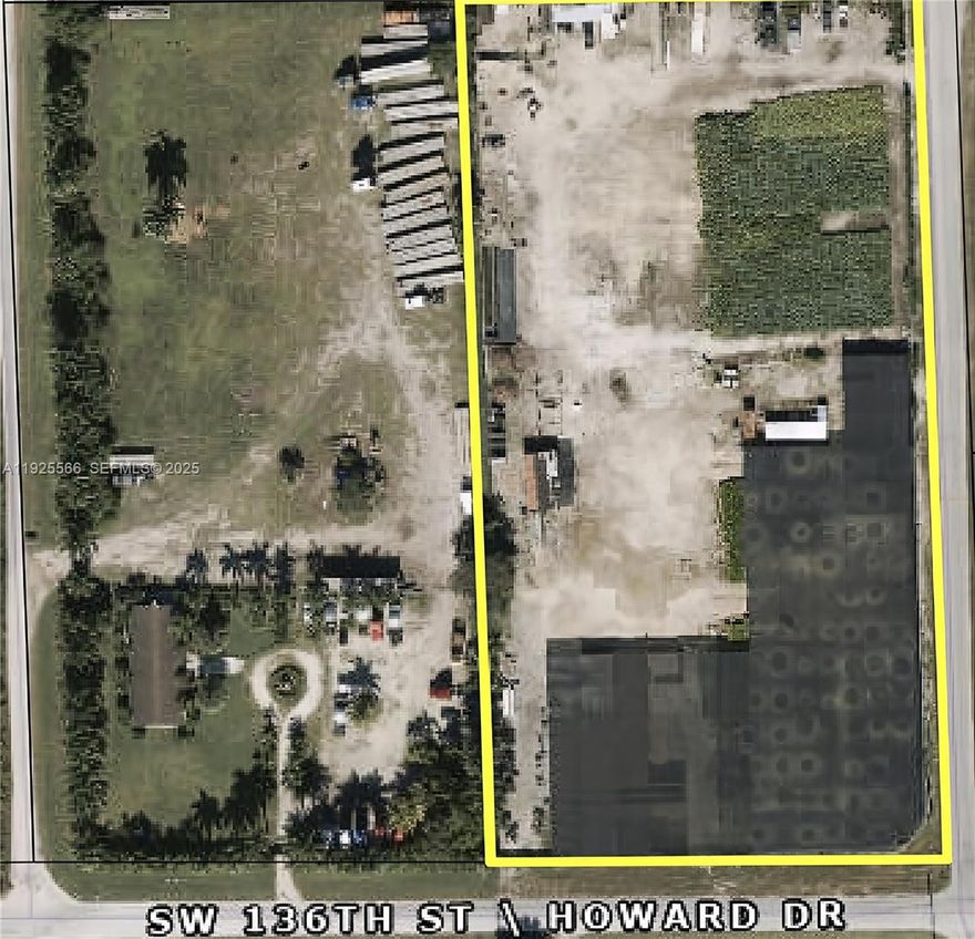 Unique opportunity to acquire a fully operational agricultural nursery situated on 4.70 acres in unincorporated Miami-Dade County. This offering includes both the land and the established business, Nursery Vega Park LLC, actively operating since 2016 under agricultural classification and in compliance with County and State requirements. Ownership has been in place for approximately 10 years.

The property features a turnkey agricultural setup with multiple permitted improvements, including designated growing areas, storage and support structures, internal access roads, and site infrastructure supporting nursery operations. A current Class IV Wetland Permit, valid through 2028, authorizes approved nursery use and site work, providing operational continuity and security.
An active nursery registration with the Florida Department of Agriculture is in place, allowing the buyer to continue operations seamlessly. Agricultural tax classification (AG Exempt) adds additional value and potential tax benefits.

Zoned GU (Interim District), the land offers flexibility for agricultural use, nursery expansion, or long-term investment. Located on SW 205th Avenue, the property provides convenient access to major roadways while maintaining privacy and an agricultural setting.
Sale includes business, land, and existing improvements. Ideal for owner-operators or investors seeking an established agricultural asset with immediate usability and long-term potential in Miami-Dade.