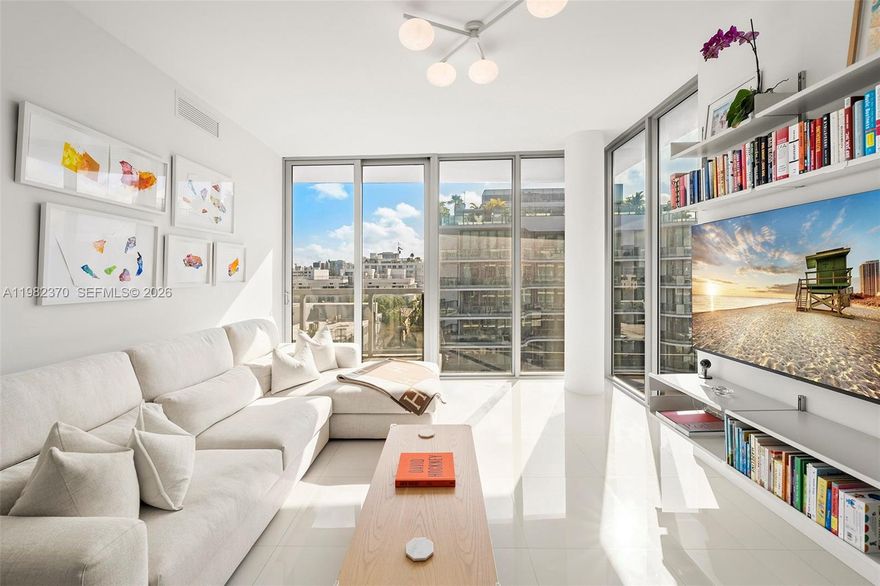 Beautiful 2-bedroom, 2-bath residence located at Kai at Bay Harbor, an exclusive boutique waterfront building featuring only 7 floors and 54 residences, offering a very private and intimate living environment. This thoughtfully designed unit features an open-concept layout with white porcelain floors and floor-to-ceiling impact glass that allow for abundant natural light throughout the living spaces. The residence offers a contemporary European-style kitchen with Bosch appliances, white quartz countertops, modern cabinetry, and elegant finishes, seamlessly flowing into the spacious living and dining areas. A private balcony provides the perfect space to relax and enjoy the surrounding views.
Residents of Kai at Bay Harbor enjoy a rooftop amenity deck designed for relaxation and entertainment, featuring a rooftop pool, four BBQ areas, fire pit, and a social lounge, with new furniture being added to further enhance the rooftop experience. The building offers a boutique lifestyle with privacy, comfort, and modern design.
Ideally located just minutes from the beach, Bal Harbour Shops, world-class dining, and top-rated schools, this residence offers a rare opportunity to live in one of the most desirable communities in Bay Harbor Islands, known for its charm, walkability, and convenient access to Miami Beach and surrounding areas.