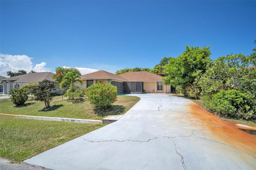 This a wonderful community to raise a family in. The home is a 3/2 with a close in patio that you could walk out the Master bedroom into. The house has a lot of potential. Minutes away the water and the turnpike. We have multiple offers so please come with your best offer. The property is on Supra. Text would be the best way to reach me