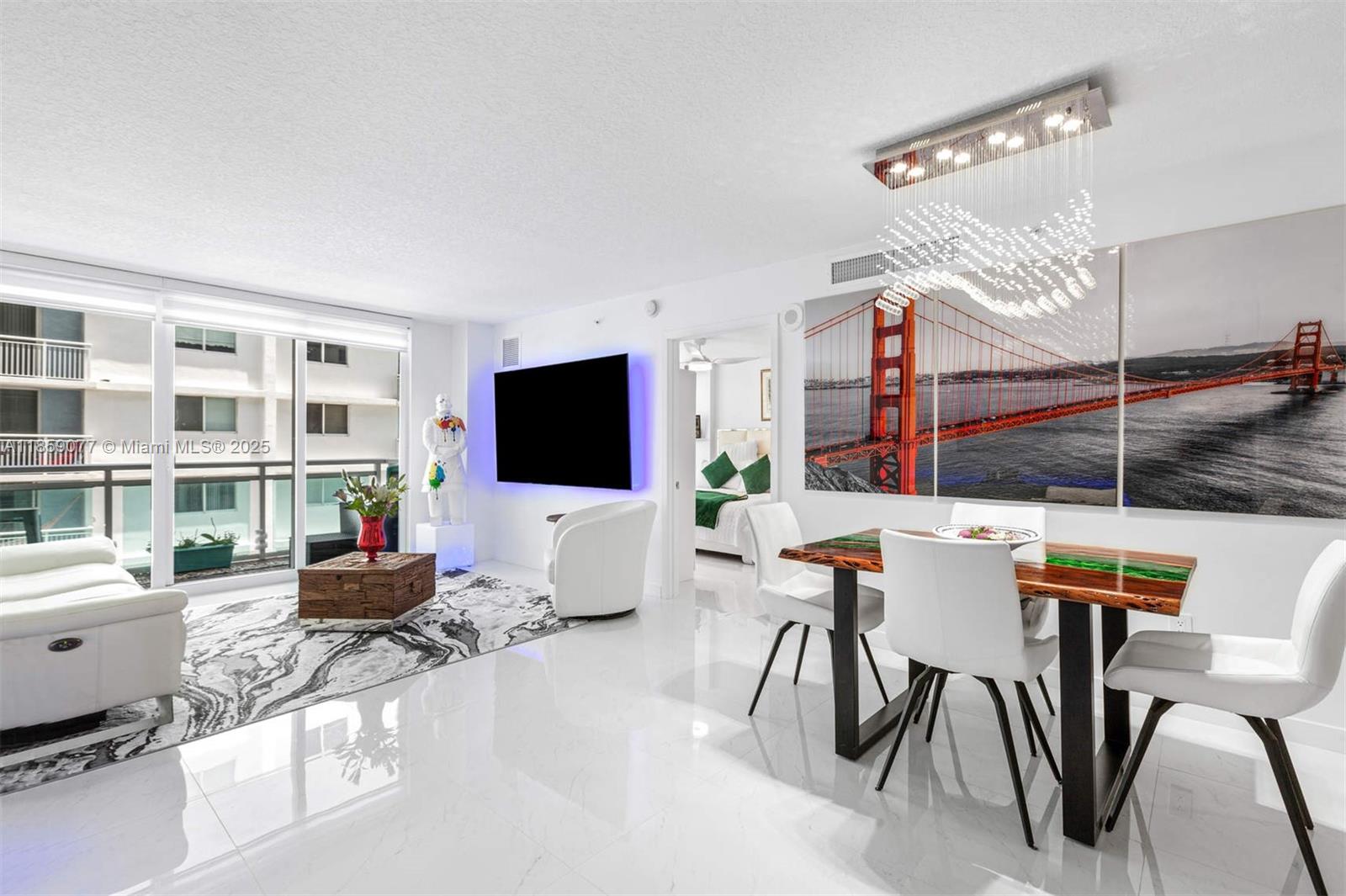 One of the most renovated 1 bedroom (1.5 bath) residence in the building with top-of-the-line equipment and appliances available for rent from 09/05/25. Electric window treatments, high quality washer and dryer and much more. Live at the Ocean front Collins Condo located in the walkable North Beach neighborhood with restaurants, businesses, banks, Publix minutes away. Enjoy the boardwalk for walks or bike rides all the way to Bal Harbour or South Point. Please call for more information. (artwork on the photos belongs to the current tenants). Not available for short term rentals.