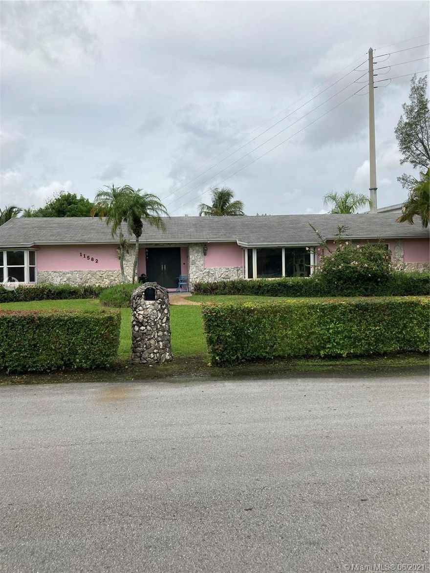 Location Location!!!!! 4 bedroom 2 bath corner home more than 1/4 of an acre lot, 2 car garage, Impact windows and sliding doors, Salt pool Chlorinator ,The sprinkler system runs on well water , minutes away from the turnpike and highways, close to The falls Mall, restaurants and more!!!!  Hurry it won't last.