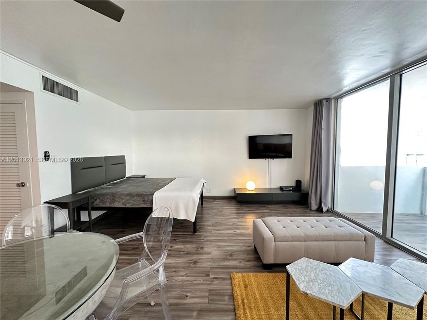Unfurnished or Tastefully furnished. spacious studio at the Mirador North with sunset bay waterviews from balcony. This recently renovated and updated unit has shower with glass enclosure in bathroom, ample walk-in Closet and two additional closets. Clean, modern and well-kept. Cable/Wifi Internet included in rent. Waterfront building in South Beach’s highly sought-after residential West Avenue. Located in proximity to Art Deco district, McArthur Causeway and Venetian Cswy for easy access. Building filled with amenities that include: State of the art gym, Bayfront pool and bay deck, Jacuzzi, BBQ area, Business center, Convenience store and 24 hour concierge. Parking available: Valet for $90 per mo. See Broker remarks for showings.