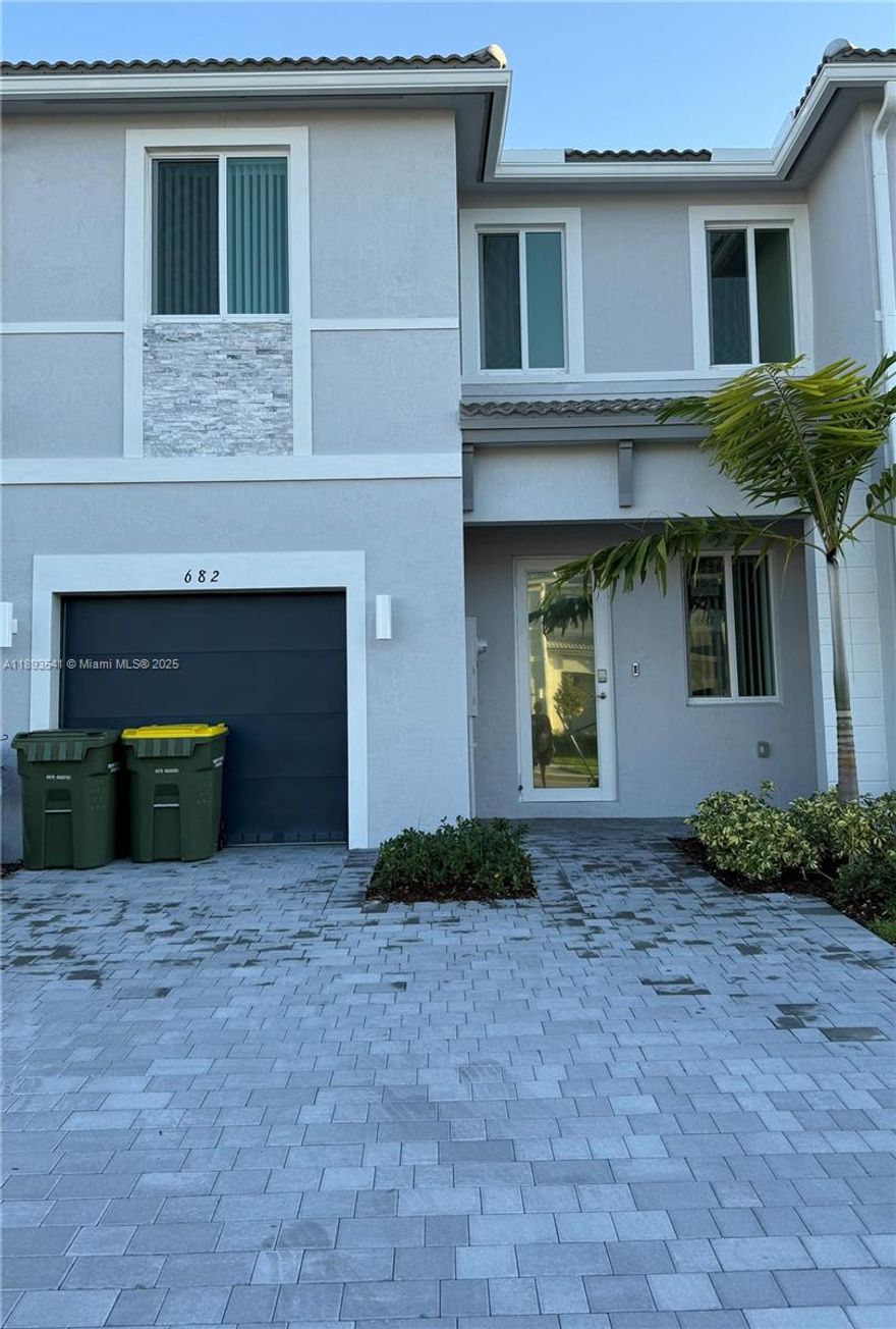 Just 1st MONTH's RENT & SECURITY DEPOSIT! to move in. Be the first to live in this brand-new 3BD/3.5BA townhome in Terra Sol. Modern 2 stories layout with 1-car garage+ 2 parking spaces, private patio, open floor plan that offers gourmet kitchen showing quartz counters, brand-new Stainless-Steel appliances and Italian cabinetry also Smart-home tech, High IMPACT wind/doors, for your safety. Upstairs features 3 bed, 3 full bath, 2 of them in suites. Enjoy Balcony +Walking closet in the Primary Room, plus space for office or library, laundry with brand new Washer/dryer and carpeted 2nd floor. Pets friendly. Located at a gated boutique Community near schools and shopping centers, close to the Turnpike, US1 and The Florida Keys. HOA paid by landlord, futures Clubhouse amenities Move-in ready!