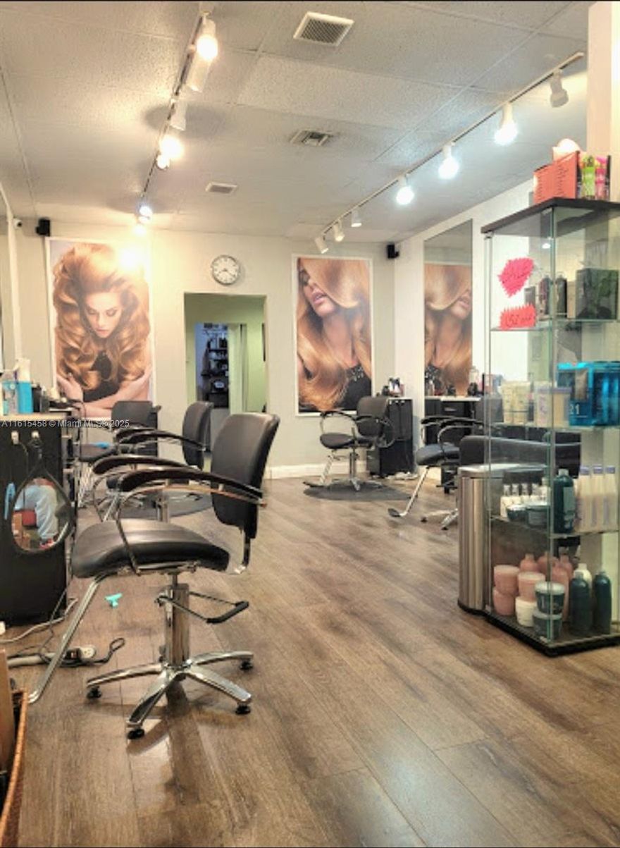 FULL SERVICE HAIR SALON FOR SALE IN HOLLYWOOD,FL.  Fantastic opportunity to own a beauty salon with low rent water is included it.  *6 Hair Stations, 2 Manicures & Pedicures, 1 kitchen, 1 bathroom, 1 Microblading & Massage room a 5 start google rate salon. Ample parking space near to Hard Rock Cafe retail Shopping Center.
Sold *AS IS*, Asset sale only included: FURNITURE,LEASE,AND HAIR PRODUCT INVENTORY.  
 LAND & CORPORATION IS NOT FOR SALE.  Confidentiality agreement required prior to showing. Strong financial required for landlords approval.  Pls do not talk to employee as they are not aware of sale.