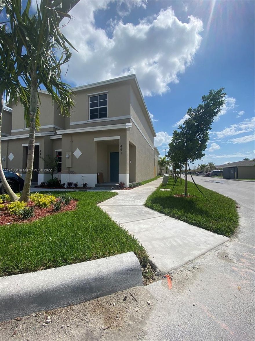 New construction townhome available for immediate occupancy.  Featuring 3 bedrooms and 3 bathrooms with 2 assigned parking spaces in front of the unit. Renting for only $2,500 for quick move-in. You will have the pleasure of being the first occupant of this new developed townhome.