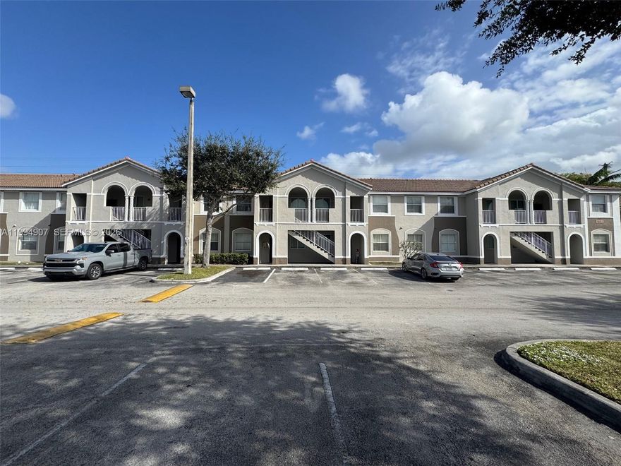 Own or invest in this beautifully spacious 2-bedroom, 2-bath unit! Conveniently located near the Florida Turnpike, Florida Keys, Homestead Hospital, and a variety of dining options, this second-floor unit is move-in ready. It features tile floors, stainless steel appliances, plus an in-unit laundry area. The property includes two assigned parking spaces directly in front of the unit, and you'll enjoy peace of mind with security officer and a gated entrance. Amenities include a children's play area and a community pool. This unit is move-in ready and perfect for immediate occupancy. The association allows pets.