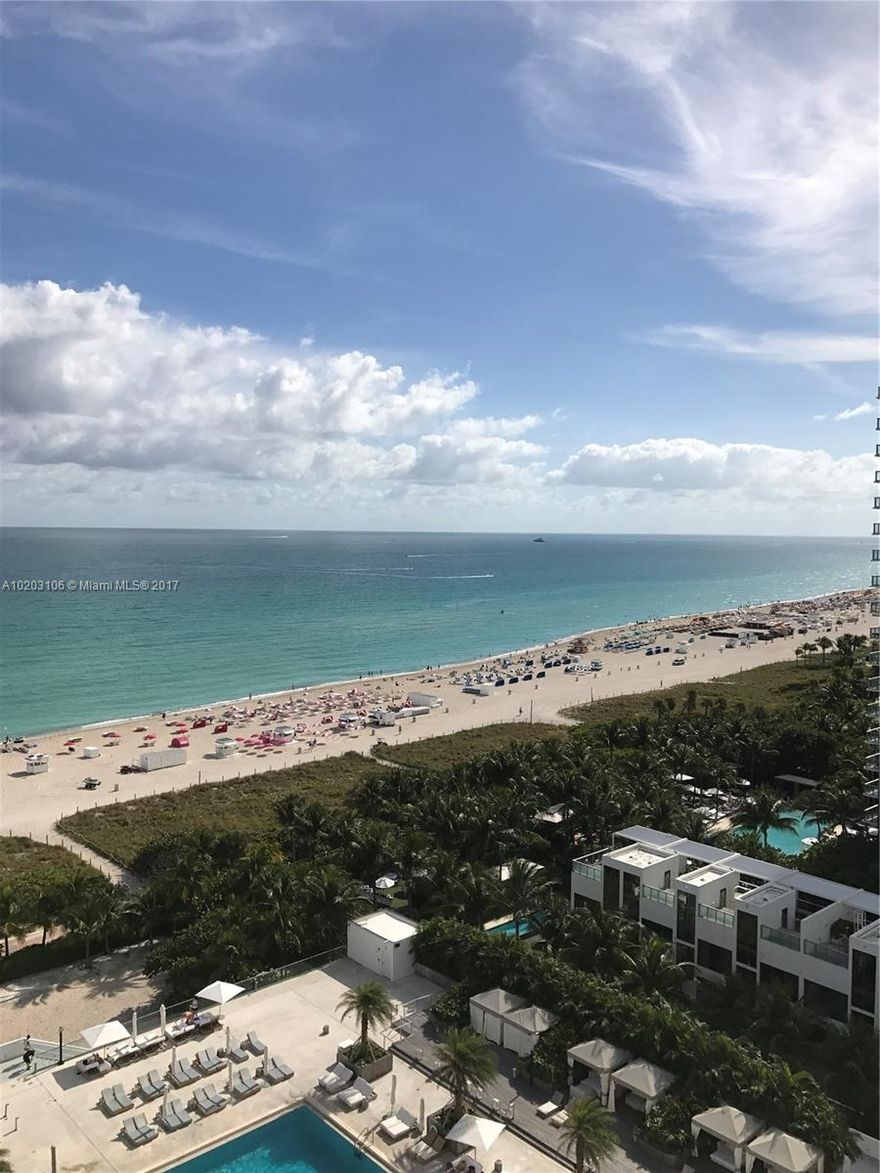 6 months minimum ( price is for 1 year lease) , Rent this perfectly situated large 1 bed,1.5 bath oceanfront residence in South Beach's hottest area. Enjoy Ocean views by day and Miami's magical skyline by night. Home of the "One Hotel", Soul Cycle, Beachcraft, Spartan Gym, WTR Restaurant ( outdoor roof top), high end spa, salons, retail clothing, tenant only pays elect. (cable & wi-fi included)..marble flooring, stainless steel appliances, granite, European wood cabinetry, 2 huge walk in closets.