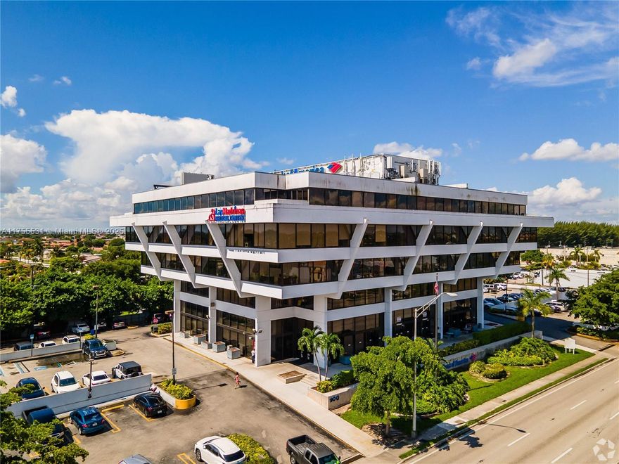 • Corner office space facing 49th Street 
•  Current tenant with a five-year lease and a five-year option
•  Local well established primary care provider with multiple locations throughout South Florida 
• Located in landmark Bank of America building
• Easy access to Palmetto Expressway (SR 826) and W Okeechobee Road (US 27)
• 3 miles from Palmetto General Hospital and 1 mile from Larkin Community Hospital
• 7 miles from Miami International Airport (MIA)
• Surrounded by major retailers, restaurants, banks and services