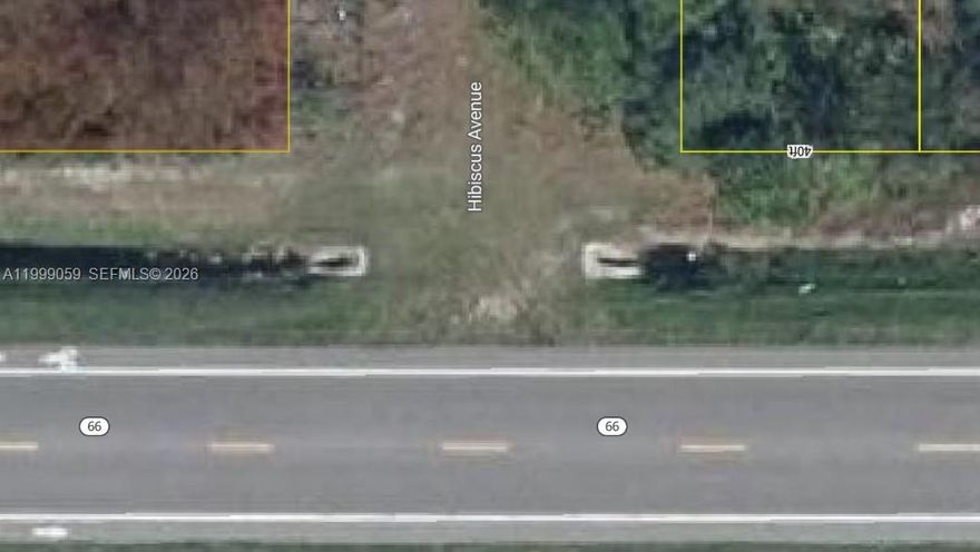 Two lots next to each other  1714 and 1716 Magnolia St and the corner of Chicory Ave (Hibiscus Avenue), one block off of highway 66 in Sebring, Fl. Enter on Chicory Ave or (Hibiscus Avenue) off of Highway 66 . You can also purchase the two lot directly in back on Honey Suckle ST.