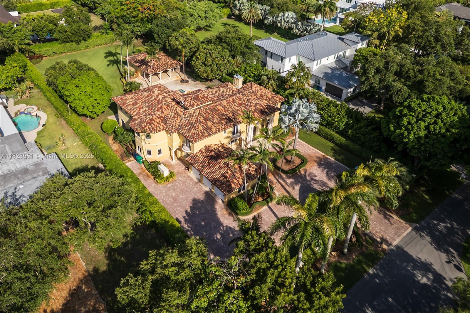 Mediterranean Masterpiece in Pinecrest! This one of a kind gem offers the finest in luxury living. Prime location surrounded by stunning multi-million dollar homes. Situated on a lush and private acre lot, the two story main home and detached guest house share an estate like setting. Built with the finest materials and designer touches, this home offers the perfect blend of architectural style and functionality. Stunning finishes welcome you in to this palatial space and are found throughout, no detail was overlooked. Enjoy the finest in outdoor living and entertaining with an outdoor kitchen and sparkling resort like pool and spa. The prestigious community offers some of Miami's elite learning institutions, a high quality of life, and peaceful setting.