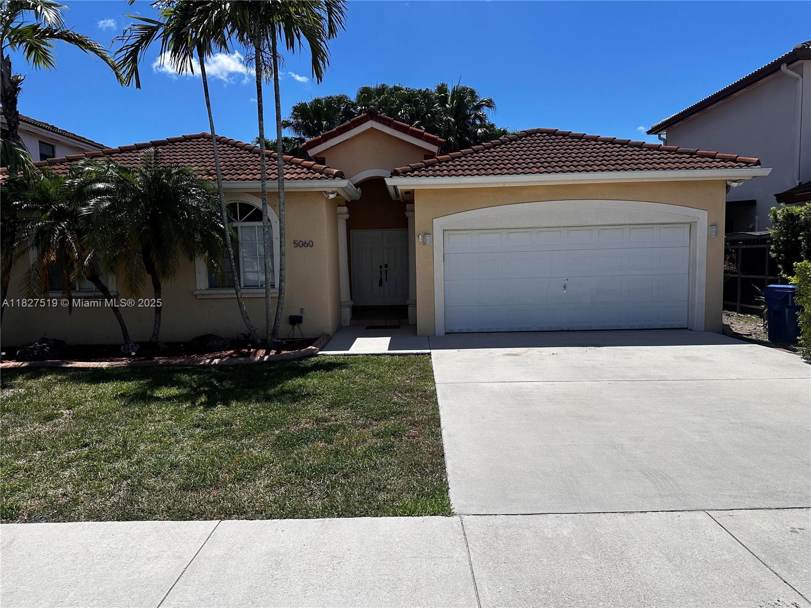 Single family 3/2 and 1/2 bath with 2 car garage . Single story no HOA , great condition and all tiled . Private fence and with separate split plan. This house can park additional 2 cars in driveway. Great quite street . Fresh paint thru entire home. Outdoor with little maintenance yard . Great for entertainment and great for kids to play. You can move asap. No pets