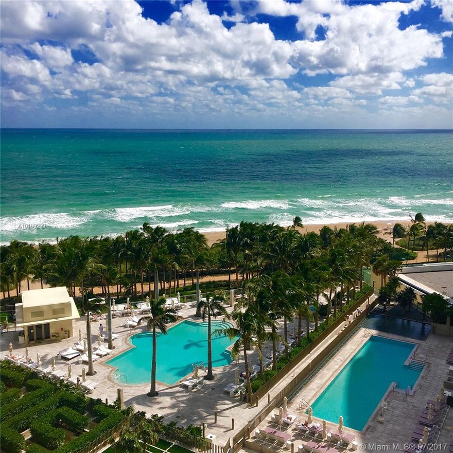 The only high level 4 bed 4.5  bath highly desirable SE corner unit in the South Tower available for sale.
180 Panoramic Direct ocean, intracoastal  & city views from this corner residence. Private elevator with 2 Terraces, direct ocean & direct bay/city floor to ceiling windows.  Offered decorator ready. Pre-wired throughout. Renderings representative of architectural plans included in sale.St. Regis Bal Harbour 5 Star White Glove Service: Butler Service, Remede Spa, Gym, Pools & Beach Service, World Class Restaurants, Valet Parking, Bar & Lounge. Shabbat Elevator.