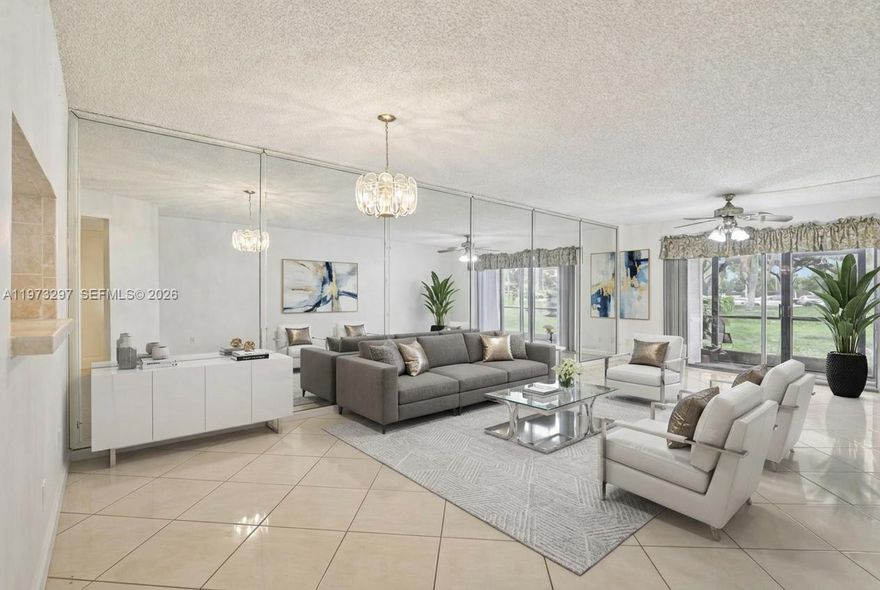 Welcome to this inviting FIRST-FLOOR 1 bedroom, 1.5 bath condo nestled in one of Pembroke Pines’ most sought-after gated communities. You can rent within first year of ownership and at least one buyer has to be 55 or older. From the moment you step inside, you’ll appreciate the comfortable layout that flows seamlessly from the open living and dining area into a spacious bedroom retreat with generous closet space and a private bath. The additional half bath offers added convenience for guests, making everyday living both practical and welcoming. First-floor access provides ease and peace of mind, whether you’re bringing in groceries or simply heading out for a morning stroll. Imagine starting your day with coffee and fresh air, enjoying the calm surroundings and the relaxed South Florida lifestyle right outside your door. Beyond the residence, the community offers an exceptional resort-style experience with a grand clubhouse, fitness center, sparkling pools, tennis and pickleball courts, golf, walking paths, courtesy transportation, and a vibrant calendar of social activities. Guard-gated with 24/7 security, it’s a setting designed for comfort and connection. Ideally located near shopping, dining, medical facilities, and major highways, everything you need is within easy reach. Whether you’re searching for a full-time home or a seasonal escape, this residence offers the perfect opportunity to create your own peaceful retreat in the heart of Pembroke Pines.