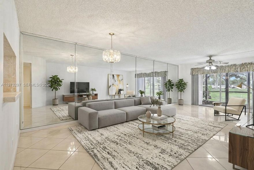 Welcome to this inviting FIRST-FLOOR 1 bedroom, 1.5 bath condo nestled in one of Pembroke Pines’ most sought-after 55+ gated communities. From the moment you step inside, you’ll appreciate the comfortable layout that flows seamlessly from the open living and dining area into a spacious bedroom retreat with generous closet space and a private bath. The additional half bath offers added convenience for guests, making everyday living both practical and welcoming. First-floor access provides ease and peace of mind, whether you’re bringing in groceries or simply heading out for a morning stroll. Imagine starting your day with coffee and fresh air, enjoying the calm surroundings and the relaxed South Florida lifestyle right outside your door. Beyond the residence, the community offers an exceptional resort-style experience with a grand clubhouse, fitness center, sparkling pools, tennis and pickleball courts, golf, walking paths, courtesy transportation, and a vibrant calendar of social activities. Guard-gated with 24/7 security, it’s a setting designed for comfort and connection. Ideally located near shopping, dining, medical facilities, and major highways, everything you need is within easy reach. Whether you’re searching for a full-time home or a seasonal escape, this residence offers the perfect opportunity to create your own peaceful retreat in the heart of Pembroke Pines.