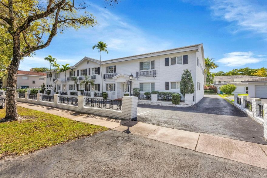 This is the best value and unit size you will find in the heart of Coral Gables. You are across the street from the beautiful Venetian Pool; about two blocks from the Biltmore hotel; and a short drive from fine dining and entertainment to Downtown Coral Gables / Miracle Mile. US1, 826 and I-95 are easily accessible and in close proximity. Building and units have been recently updated freshly painted and professionally cleaned. Every unit has a Washer and Dryer!!! 
This is a Great Opportunity to live well at a convenient price.