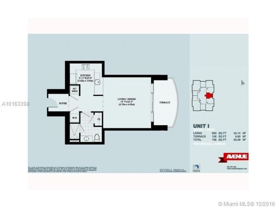 BEAUTIFUL STUDIO WITH PORCELAIN FLOORS IN THE HEART OF BRICKELL !!! MUST SEE!!!