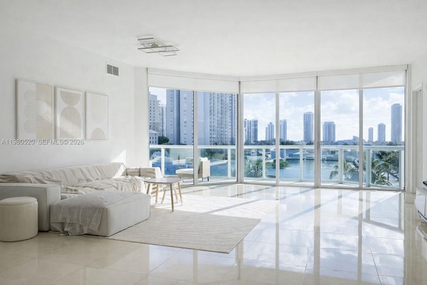 Spacious and inviting 2-bedroom, 2.5-bath + den residence at The Atrium at Aventura, located in the heart of Aventura. This well-maintained unit offers a bright open layout with floor-to-ceiling windows, generous living and dining areas, and a private balcony perfect for enjoying the South Florida lifestyle. The kitchen features modern cabinetry, granite countertops, and stainless-steel appliances, opening seamlessly to the main living space, ideal for entertaining or relaxing at home.

The primary suite includes a walk-in closet and spacious bath, while the second bedroom is perfect for guests, office, or family. Washer and dryer in unit.

The Atrium is a contemporary waterfront community offering resort-style amenities including a pool, jacuzzies, fitness center, marina, 24-hour security, valet, and beautifully maintained grounds. Prime Aventura location close to Aventura Mall, parks, restaurants, houses of worship, and the beach. Easy to show.