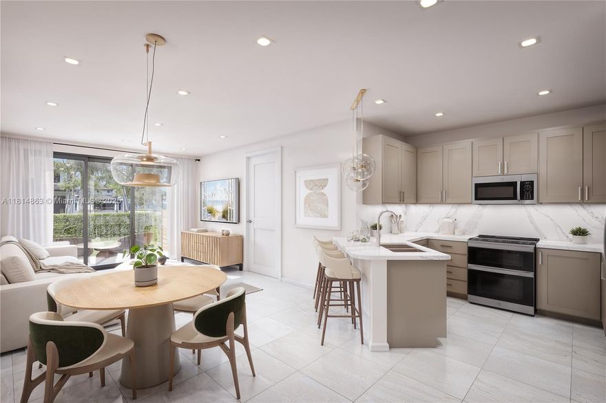 Sophisticated Townhome Living in Southeast Naples Brand New Gated Community, Santa Barbara Place! THE EMERY is a 2-story townhome with 3 spacious bedrooms, large loft, 2.5 baths, 2-car garage. Designed for comfort and convenience, primary suite on the first floor, creating a private sanctuary with easy access to the main living area. The open-concept floor plan features stylish finishes, abundant natural light, and seamless flow—perfect for both entertaining and everyday living.  Upstairs, you’ll find two guest bedrooms with generous closets, a full bath, and a spacious loft ideal for a home office, media room, or play area. Move-In Ready Spring 2026! 1-2-10 Builder Warranty offered to new homeowners and is a transferable home warranty!NO CDD FEES & approximately only $400 per month dues.