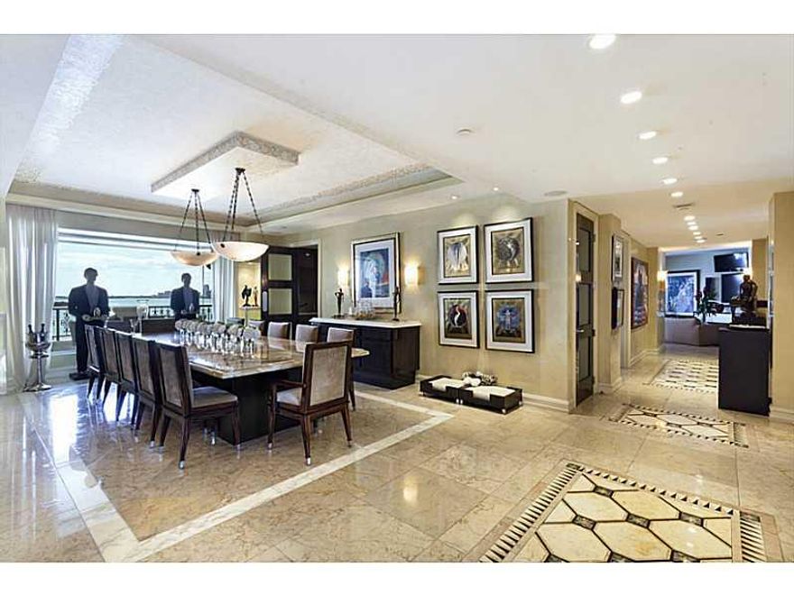 Enjoy stunning panoramic bay, city & ocean views from this totally renovated condo by Steven G. Feat. Venetian plaster walls, marble flooring, granite & custom cabinetry throughout this beautiful 3 BR boasts 2 fireplaces, 2 offices, chef’s kitchen w/ Miele appliances, 3 wine coolers, exercise room & a spacious master suite w/ 2 walk in closets. High tech feat. include 3D move theater, 17 LG TV’s & Creston system. Outdoor feat. include 6 balconies, terrace area w/ Jacuzzi, sun tanning area & summer kitchen