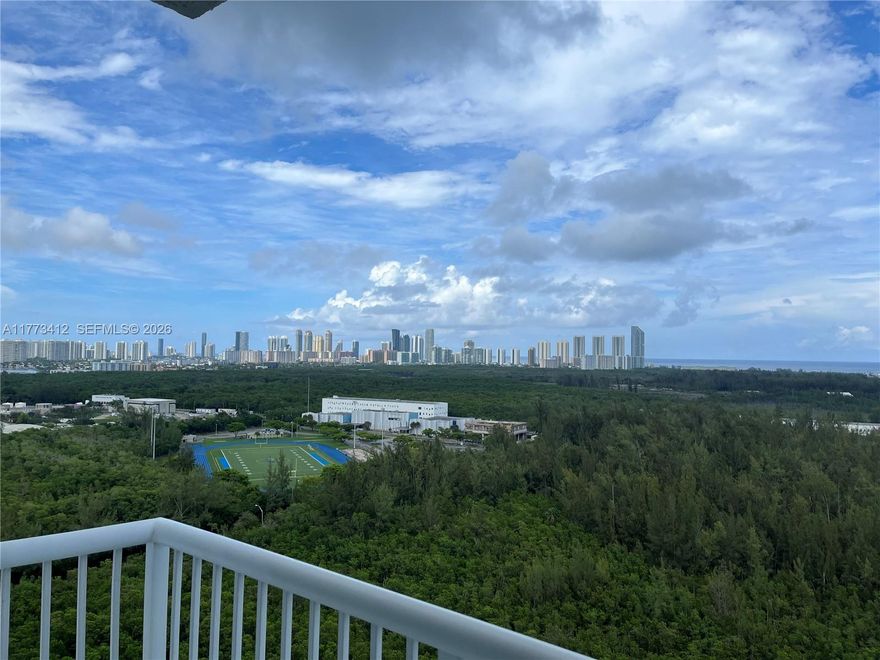 GREAT INVESTMENT OPPORTUNITY! Best priced 3/3 unit in the building! Incredible breathtakingly skyline and ocean view!!! Great spaces, high ceilings, big closets, and huge balcony. Jacuzzi and separate shower in the master bathroom. New Clubhouse and amenities with fitness, pool, and playground. 5 min distance to great schools, FIU University, shopping centers, Oleta Park, and Sunny Isles Beaches.