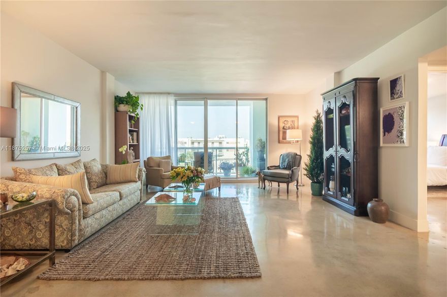 Big price reduction!! Beautiful large 1/1.5 in very well kept waterfront building, in the prime location of Bay Harbor Islands. Walk to the beach, Bal Harbor Shops, and excellent dining options in minutes. The unit boasts a large open layout with polished concrete floors, walk in closet, nice sized updated kitchen and a balcony to relax and enjoy breathtaking sunsets. Don't want to walk to the beach, then relax by the waterfront pool in this meticulously kept building that gives an elevated boutique feeling. The building itself has passed all recertifications and is financially secure. Should your client want a turnkey property, this home can also be sold furnished. Call agent to show.