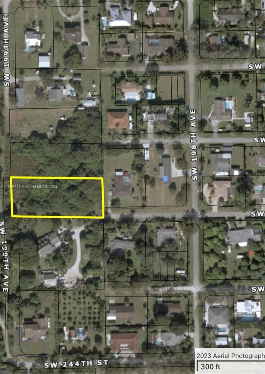 One acre lot in Homestead surrounded by single family homes to the north, south and east and agricultural to the west. Can be sold individually or with 2 neighboring lots to the south totaling 3 acres.