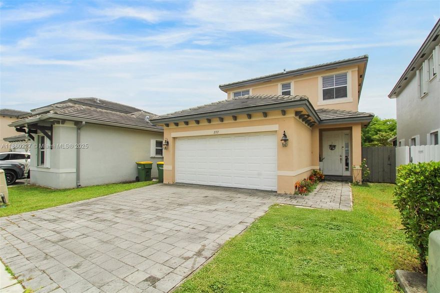 Stunning 5-bedroom, 3-bathroom home in Homestead featuring gleaming porcelain flooring throughout and a spacious open-concept layout. Enjoy the convenience of a first-floor bedroom with a full bathroom—perfect for guests or multigenerational living. The luxurious master suite upstairs boasts a private en-suite with a walk-in shower and royal soaking tub. Ideal for entertaining and family living, this home combines style, comfort, and functionality in one beautiful package! *Owner includes a 1 year American Shield home warranty for added peace of mind.*