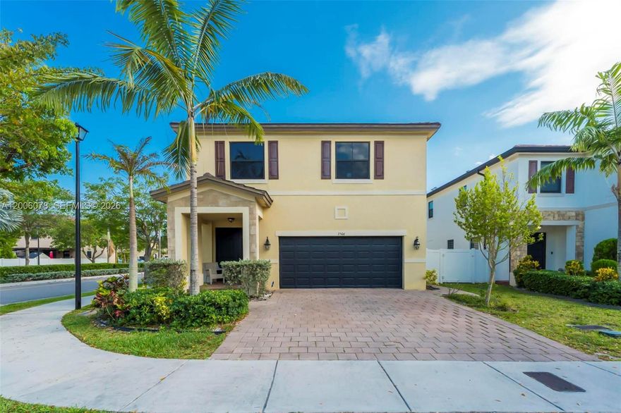 Welcome to this stunning 5-bedroom, 4.5-bathroom single-family home located in the highly desirable gated community of Aquabella. Built in 2018, this beautifully maintained residence offers the perfect combination of modern design, spacious living, and upscale comfort. Step inside the open-concept layout that is ideal for both everyday living and entertaining, highlighted by a stylish chef’s kitchen complete with quartz countertops, stainless steel appliances, and a large center island. This exceptional floor plan offers both privacy and convenience, with 3 of the 5 bedrooms featuring their own en-suite bathrooms—perfect for guests or multi-generational living. The expansive primary suite serves as a true retreat, complemented by generous closet space and a luxurious bathroom. Enjoy outdoor living at its finest with a freshly painted exterior and a beautifully landscaped patio surrounded by PVC fencing, providing both privacy and a perfect setting for relaxing or entertaining. Aquabella offers a modern, master-planned lifestyle with resort-style amenities including sparkling pools, a clubhouse, fitness center, and playgrounds. The community is designed for convenience and connection, with easy access to major roadways for effortless commuting and nearby dining, shopping, and entertainment. This move-in ready home delivers the space, upgrades, and lifestyle today’s buyers are searching for!