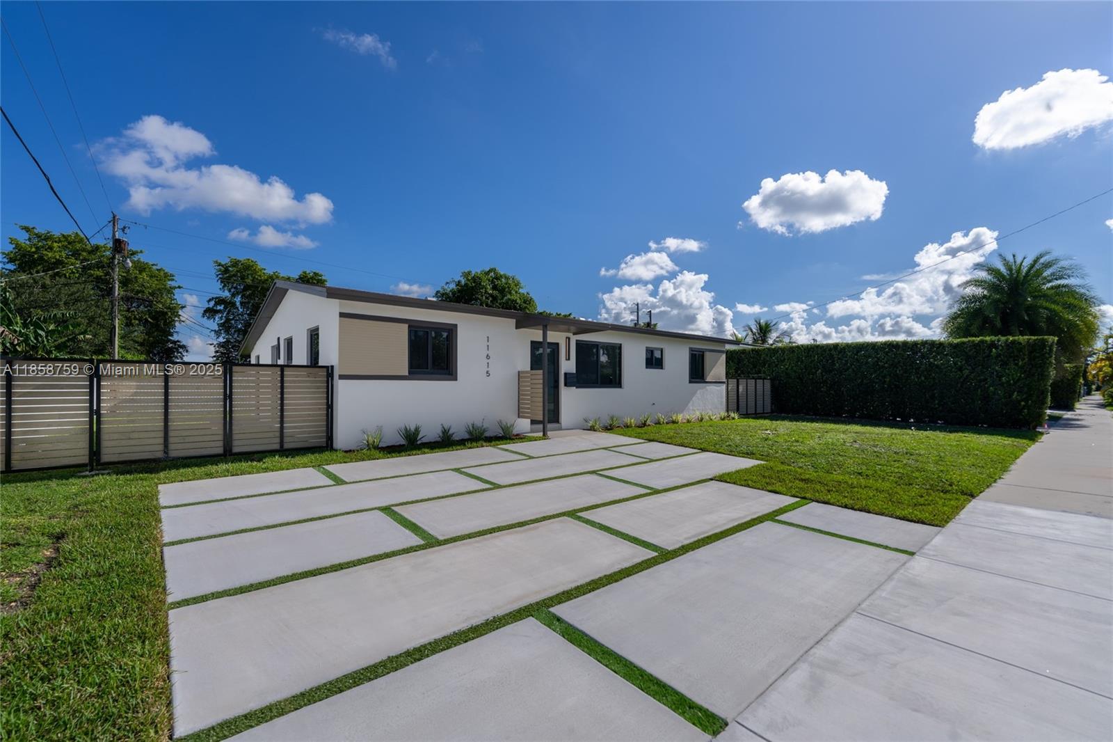 Beautifully remodeled 3BR/1.5BA in a prime location. From the moment you arrive, the fresh paint, lush landscaping, modern concrete driveway, and full impact windows/doors create unbeatable curb appeal. Inside, enjoy a stunning Italian-style kitchen with new appliances, sleek porcelain floors, remodeled baths, built-in closets, premium light fixtures, and an open floorplan great for entertaining. The spacious fenced 7,875 SF lot feels huge, offering room for your toys or a future pool. No HOA means no fees or approvals—just move right in and enjoy a premium, turnkey home with exceptional quality rarely found at this price point. Close to great schools, parks, shopping, and major roads for everyday convenience and an easy commute. Schedule your private showing today!