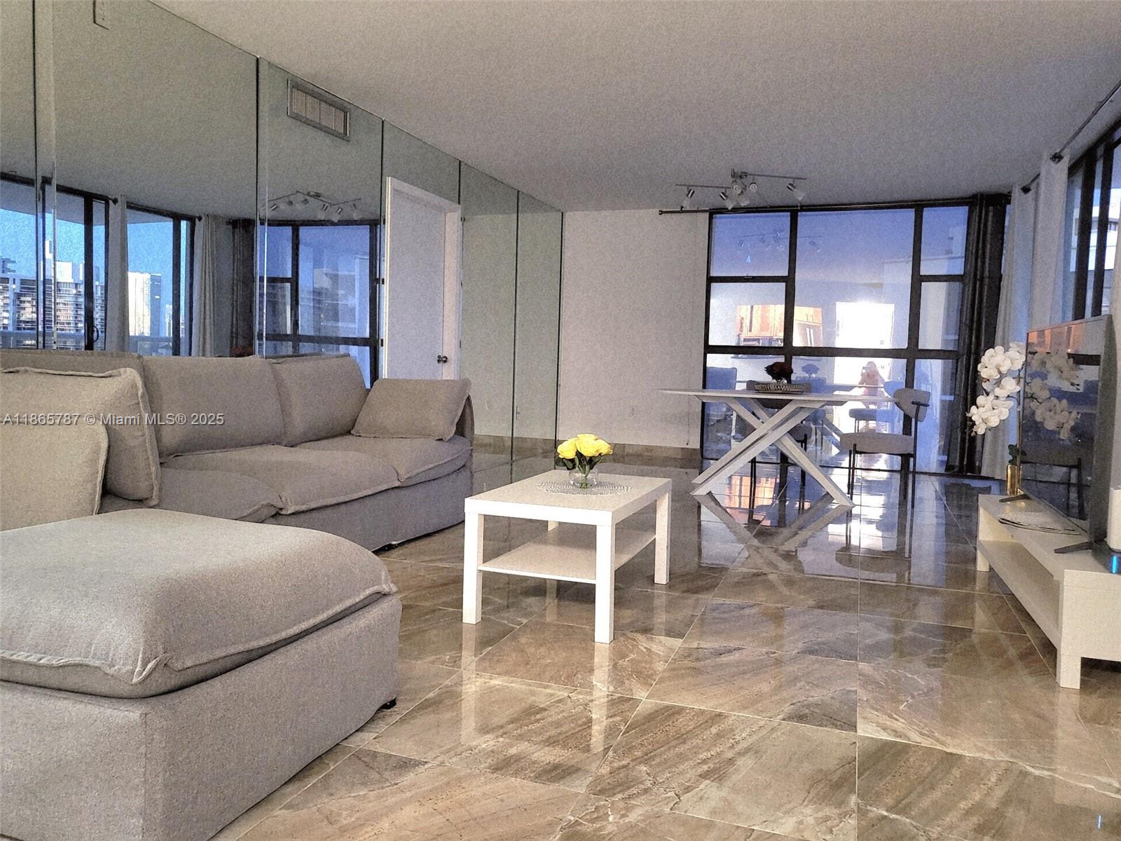 Welcome to this incredible 2 bed/2 bath corner Unit, located in the heart of Aventura, Flamenco Towers, division. Access to the pool, jacuzzi, workout area, library, as well, as lobby with attendance 24/7. Located just near the Aventura main mall, good access to the hospital, shopping centers, Whole Food, Target area.
Unit has great lighting, 2 balconies, lots of interior space, kitchen, with the washer, dryer, dishwasher, conventional oven, for your convenience. 22 nd floor for your absolute pleasure for the view.
Schedule Your showing today.