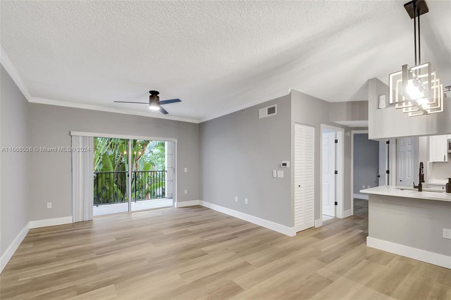 Fully renovated stunning unit by the Intracoastal. Brand New Stainless Steel Appliances, New AC,New Cabinets and Quartz Countertops.Walking distance to the Beach.Resort Style amenities, heated pool and spa, gym, basketball court ,tennis and more.