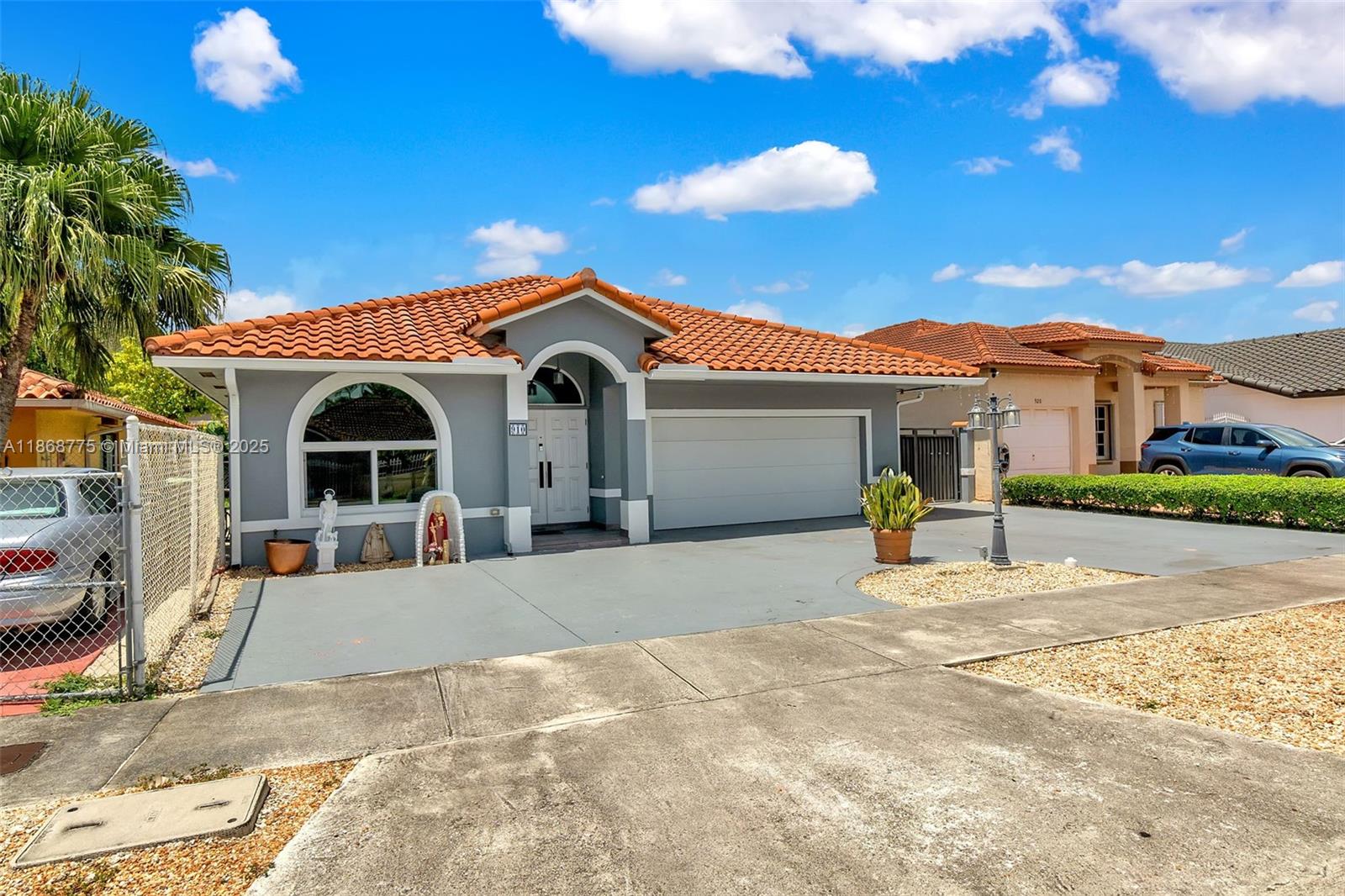 Welcome to this spacious 4-bedroom, 2-bathroom home located in the desirable Leomar Homes community of Miami. The home features complete impact windows and doors, solar panels, 4–5 year old A/C system and a tankless water heater installed just 1 year ago, providing peace of mind and energy efficiency. Inside, enjoy an open layout with tile flooring throughout, a modern kitchen with granite countertops, matching backsplash and stainless steel appliances, plus a convenient hallway laundry area.  Step outside to your covered patio, enclosed with a concrete fence for added privacy and enjoy the built-in barbecue, perfect for entertaining. The property was freshly painted inside and out less than a year ago, making it truly move-in ready.